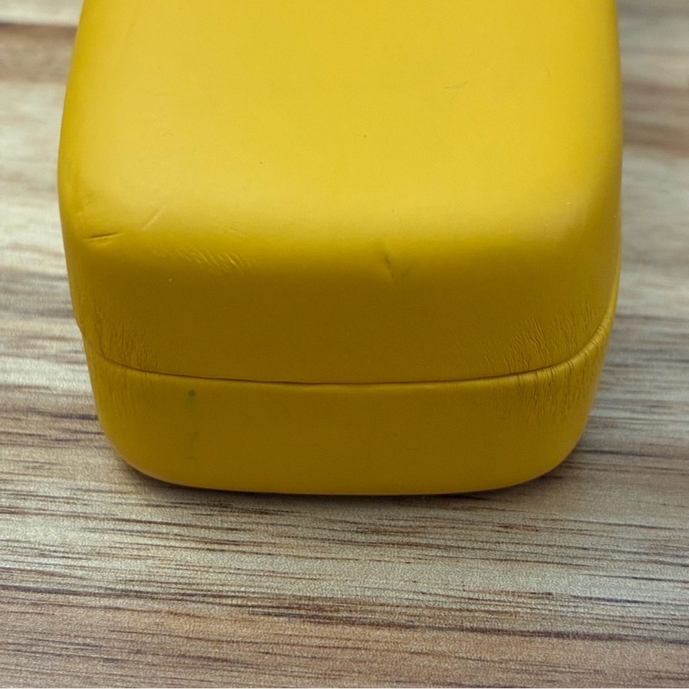 Ray-Ban Yellow Eyeglass Hard Case Glasses Protector Hinged Clamshell Felt Lined - Picture 6 of 10